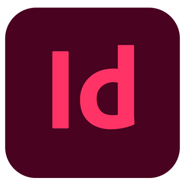 Adobe InDesign Logo – dunkellila Quadrat mit pinkfarbenen ‚Id‘-Buchstaben, Symbol für barrierefreie Layoutgestaltung.